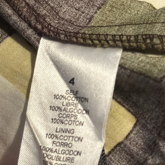 Jessica Simpson 100% cotton Halter fit & Flare geometric print Sz 4 dress - Picture 7 of 7